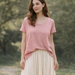 Cotton t-shirt embroidered front, FREE ADD ON 20+ order Natural Reflections